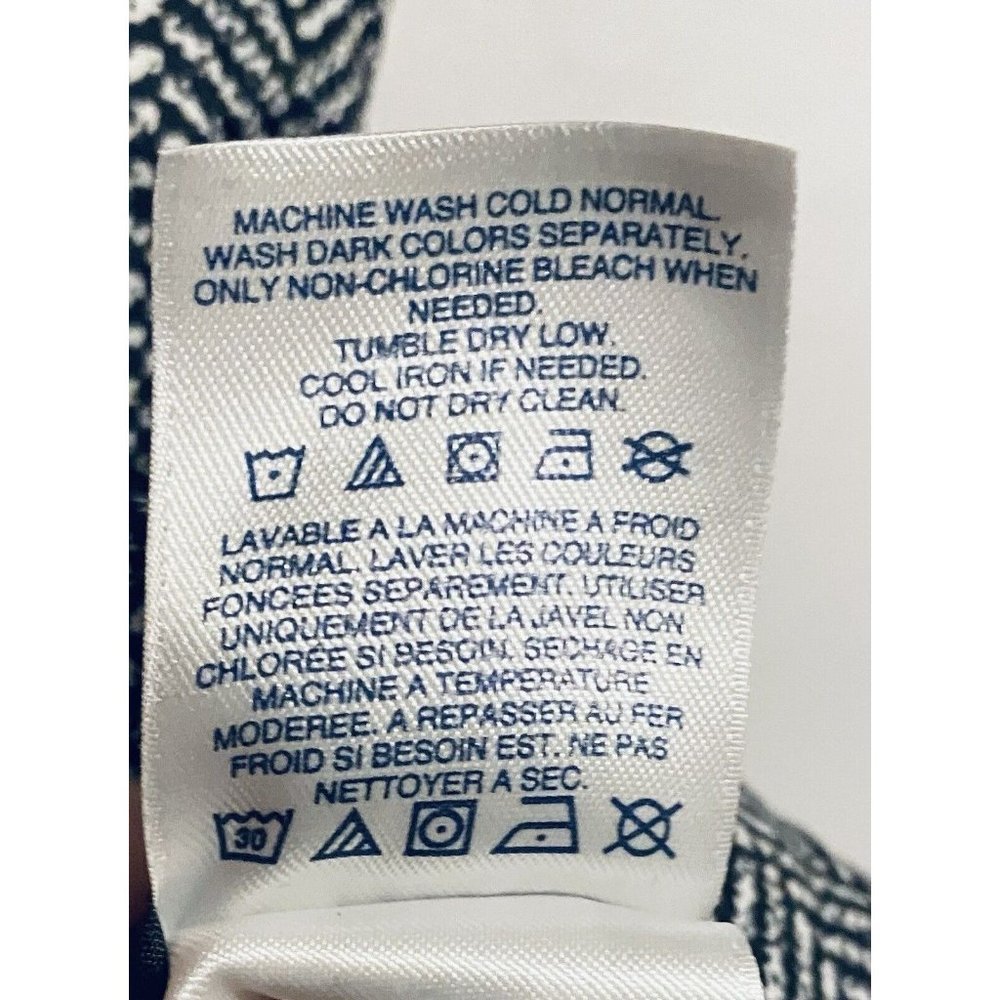 Lands End Vest Womens XL Herringbone Print 600 Fill Down Puffer Zip Up Outdoor - Picture 7 of 7